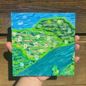 🆕️Landscape River Wall Art Spring River Afternoon Original Painting